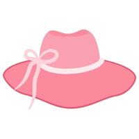 rosado verano sombrero vector