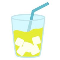 Glass of juice vector