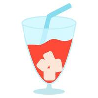 Glass of juice vector