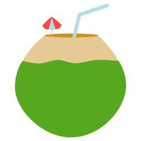 Fresh coconut drink vector