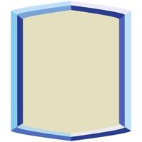 Blank Blue frame on isolated background. vector
