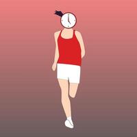 un mujer corriendo vector