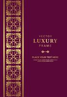 luxury batik Borders Vintage Frames Design Elements Gold ornamental greeting wedding invitation template vector