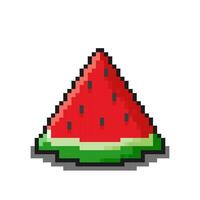 Watermelon pixel art. illustration design. Background isolated on white vector