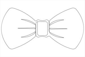 Continuous One line art drawing of bow tie and Happy Father's Day vecto vector