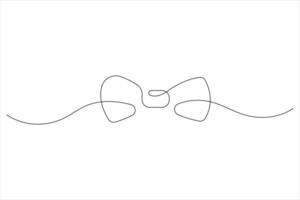 Continuous One line art drawing of bow tie and Happy Father's Day vecto vector