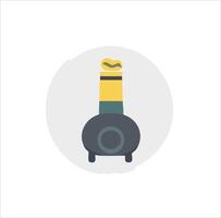 Exhaust Pipe Icon for Environmental Themes vector