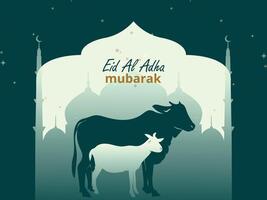 Eid al adha festival greeting background vector