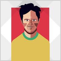 Illustration of a soccer player fan wearing jersey vector