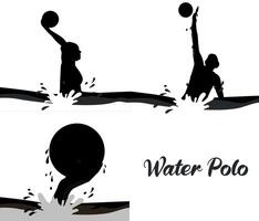 Water polo silhouette art illustration vector