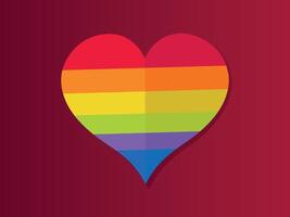 Love rainbow heart isolated icon. Homosexuality, equality, diversity, pride, freedom concept vector