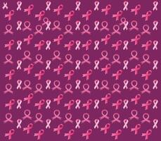 Set of pink ribbon, breast cancer awareness symbol vector