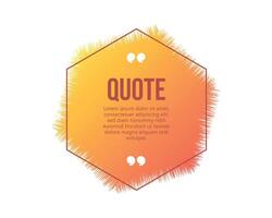 Quote speech bubble template set Quotes form and text box isolated on yellow background vector