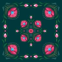 un conjunto de floral fronteras con un frontera de flores vistoso bicitaxi pintura vector