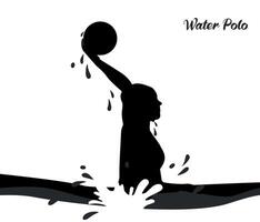 Water polo silhouette art illustration vector