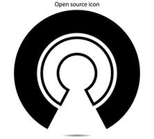 abierto fuente icono, ilustrador en antecedentes vector