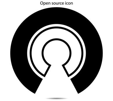 Open source icon, illustrator on background vector