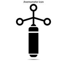 Anemometer icon, illustrator on background vector