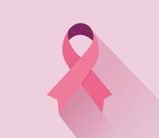 rosado cinta, pecho cáncer conciencia símbolo vector