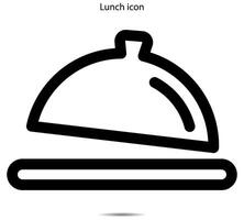 Lunch icon, illustrator on background vector