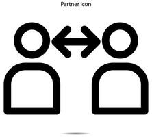 Partner icon, illustrator on background vector