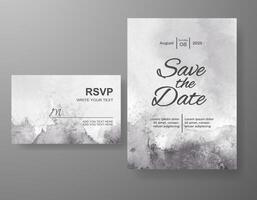 Wedding invitation with abstract watercolor background vector