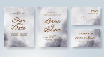 Wedding invitation with abstract watercolor background vector