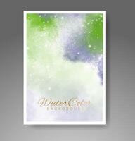 Cover template with watercolor background. Design for your cover, date, postcard, banner, logo. vector