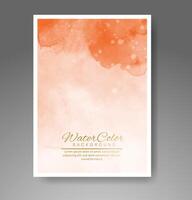 Cover template with watercolor background. Design for your cover, date, postcard, banner, logo. vector