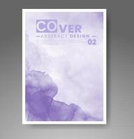 Cover template with watercolor background. Design for your cover, date, postcard, banner, logo. vector