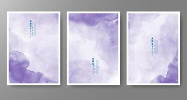 Set of creative hand painted abstract watercolor background. Design for your cover, date, postcard, banner, logo. vector