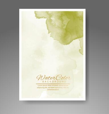 Cover template with watercolor background. Design for your cover, date, postcard, banner, logo.