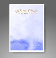 Cover template with watercolor background. Design for your cover, date, postcard, banner, logo. vector