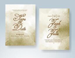 Wedding invitation with abstract watercolor background vector