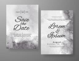 Wedding invitation with abstract watercolor background vector