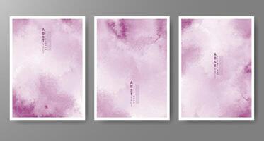 Set of creative hand painted abstract watercolor background. Design for your cover, date, postcard, banner, logo. vector