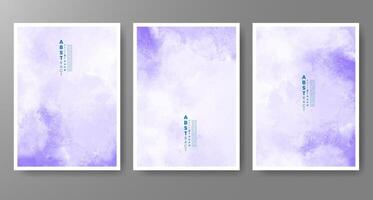 Set of creative hand painted abstract watercolor background. Design for your cover, date, postcard, banner, logo. vector