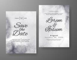 Wedding invitation with abstract watercolor background vector