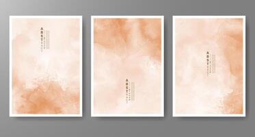 Set of creative hand painted abstract watercolor background. Design for your cover, date, postcard, banner, logo. vector