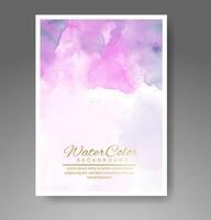 Cards with watercolor background. Design for your cover, date, postcard, banner, logo. vector