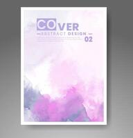 Cards with watercolor background. Design for your cover, date, postcard, banner, logo. vector