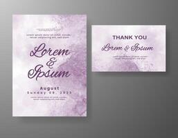 Wedding invitation with abstract watercolor background vector