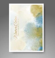 Cards with watercolor background. Design for your cover, date, postcard, banner, logo. vector