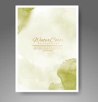 Cover template with watercolor background. Design for your cover, date, postcard, banner, logo. vector