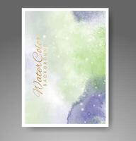 Cover template with watercolor background. Design for your cover, date, postcard, banner, logo. vector