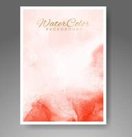 Cover template with watercolor background. Design for your cover, date, postcard, banner, logo. vector