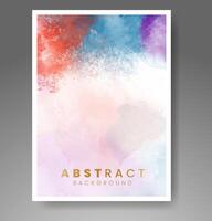 Cards with watercolor background. Design for your cover, date, postcard, banner, logo. vector