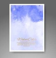 Cover template with watercolor background. Design for your cover, date, postcard, banner, logo. vector