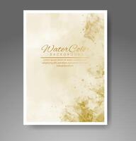 Cover template with watercolor background. Design for your cover, date, postcard, banner, logo. vector