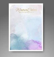 Cover template with watercolor background. Design for your cover, date, postcard, banner, logo. vector